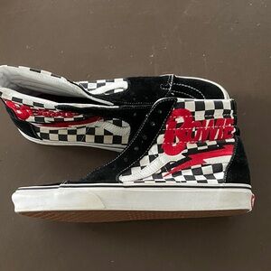 Vans David Bowie Diamond Dog Sk8-Hi B/W Checkered Unisex Men's 9 Women's 10.5